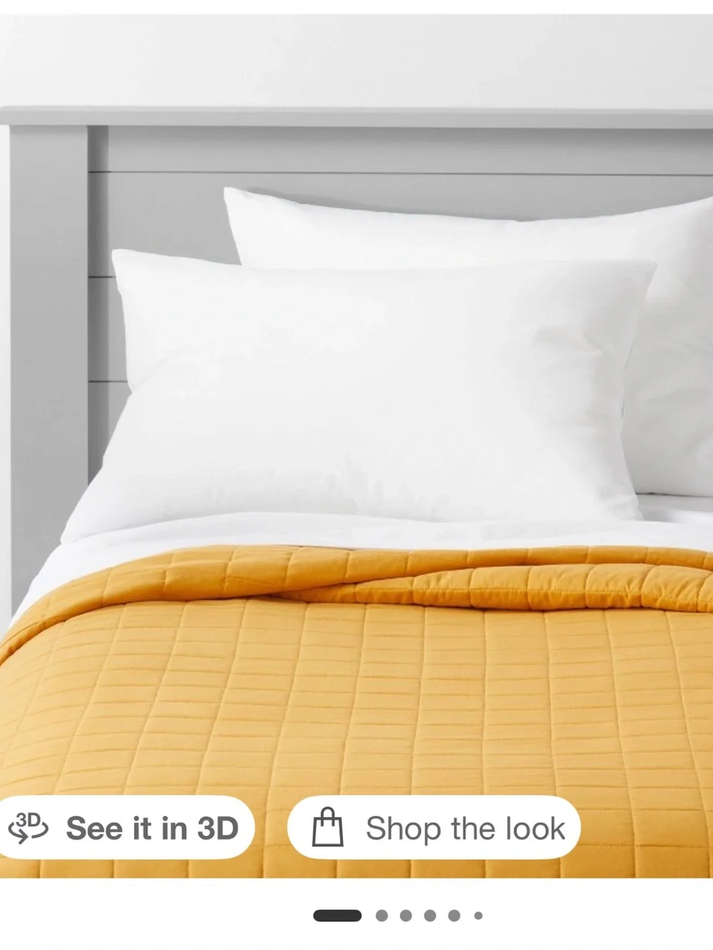 Pillowfort Yellow Microfiber Quilt